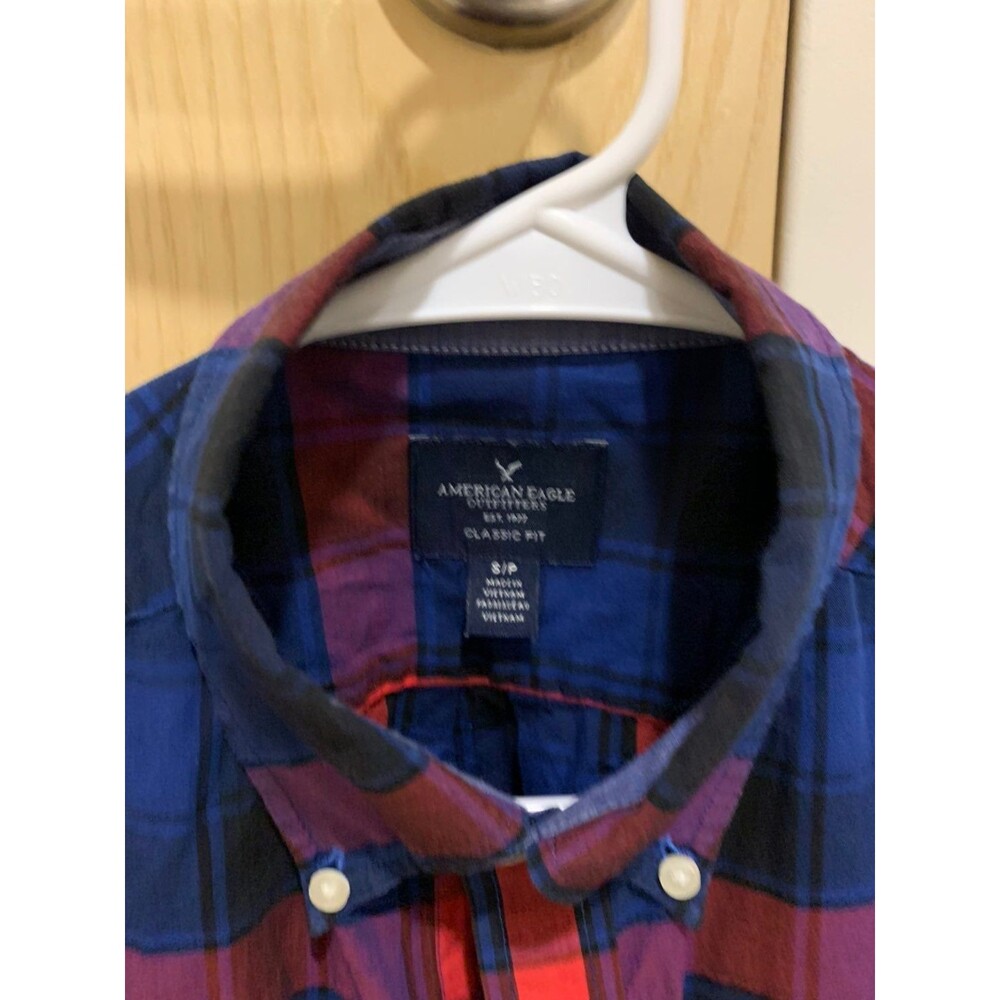 American Eagle - Men's Small - Plaid Button-Down - Picture 3 of 3
